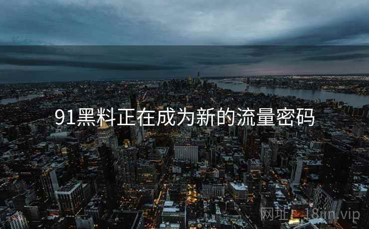 91黑料正在成为新的流量密码  第2张