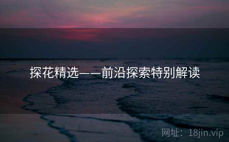 探花精选——前沿探索特别解读